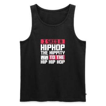 Hip Hop Rap Musik Rapper Hiphop Geschenk - Männer Premium Bio Tank Top - Schwarz - Vorne - Michal (187cm)