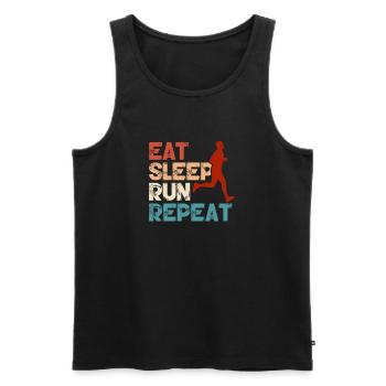 Courir - Débardeur bio Premium Homme - noir - Devant - Michal (187cm)