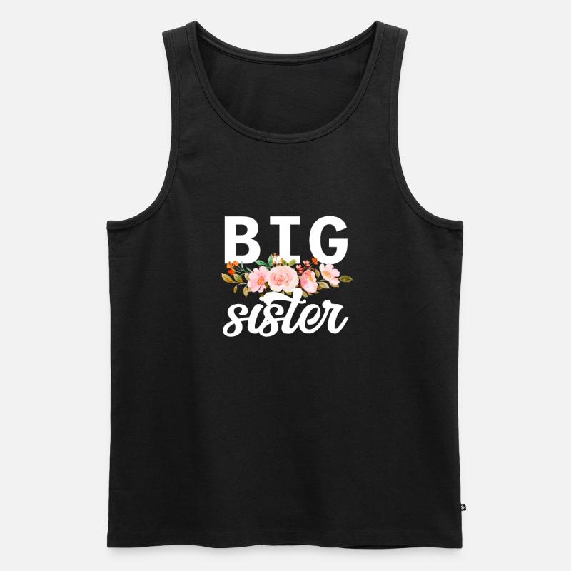 Große Schwester - Männer Premium Bio Tank Top - Schwarz