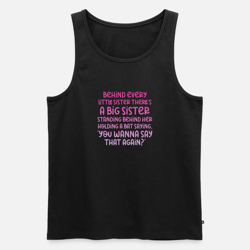 Große Schwester - Männer Premium Bio Tank Top - Schwarz