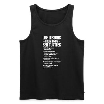 Turtle Turtle Sea Sea Creatures Gift - Men's Premium Organic Tank Top - black - Front - Michal (187cm)