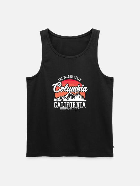 Columbia California - Men's Premium Organic Tank Top - black