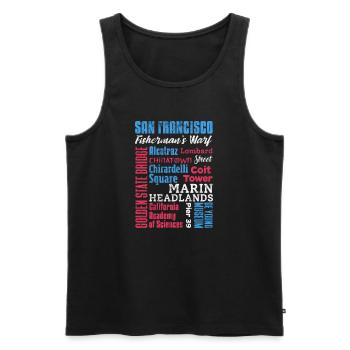 San Francisco Golden Gate Kalifornien Geschenk - Männer Premium Bio Tank Top - Schwarz - Vorne - AI Model Male 178 light (178cm)