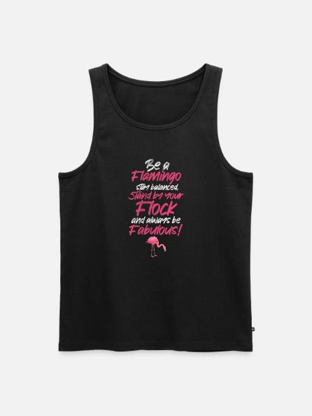Flamingo - Men's Premium Organic Tank Top - black