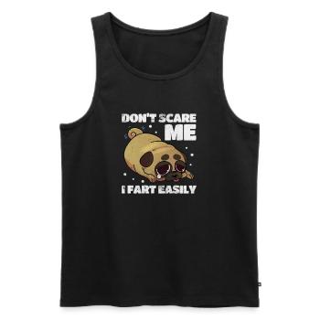 Mops - Männer Premium Bio Tank Top - Schwarz - Vorne - Michal (187cm)