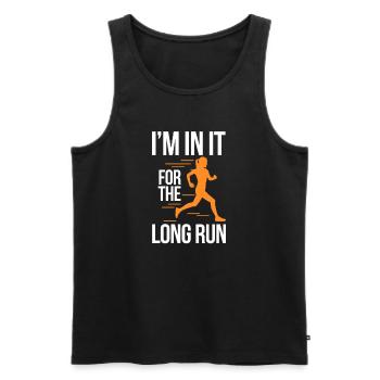 Run - Men's Premium Organic Tank Top - black - Front - Michal (187cm)