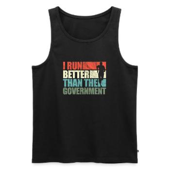 Running Runner Jogging Jogging Runner Gift - Men's Premium Organic Tank Top - black - Front - Michal (187cm)