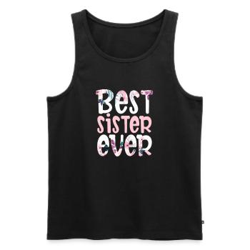 Schwester - Männer Premium Bio Tank Top - Schwarz - Vorne - Michal (187cm)