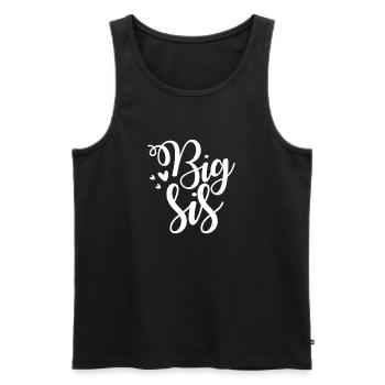 Older sister - Men's Premium Organic Tank Top - black - Front - AI Model Male 178 light (178cm)
