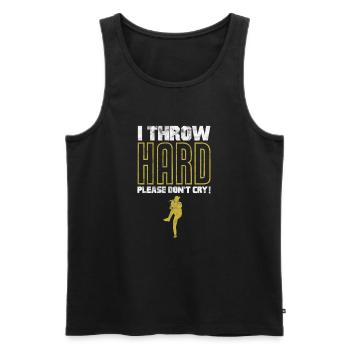 Softball - Männer Premium Bio Tank Top - Schwarz - Vorne - Michal (187cm)
