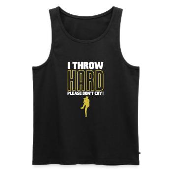 Softball Spieler Baseball Sport Pitcher Geschenk - Männer Premium Bio Tank Top - Schwarz - Vorne - Michal (187cm)