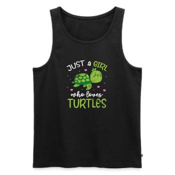 Tortue - Débardeur bio Premium Homme - noir - Devant - AI Model Male 178 light (178cm)