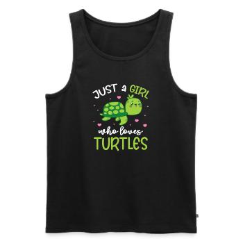 Turtle Turtle Sea Sea Creatures Gift - Men's Premium Organic Tank Top - black - Front - Michal (187cm)