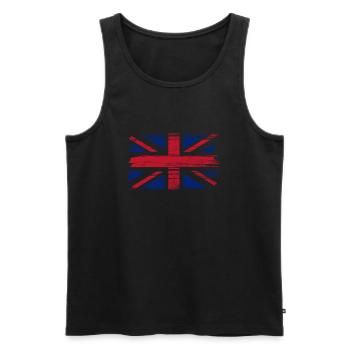 London - Männer Premium Bio Tank Top - Schwarz - Vorne - AI Model Male 178 light (178cm)