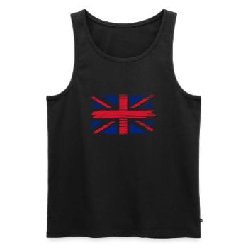 Londres Royaume-Uni Royaume-Uni Angleterre Cadeau - Débardeur bio Premium Homme - noir - Devant - Michal (187cm)