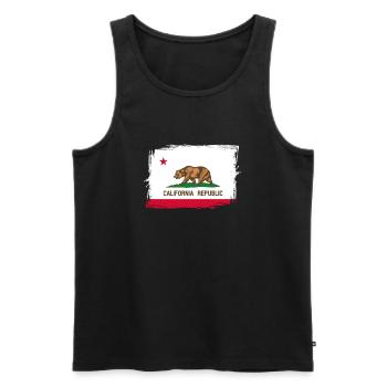 Kalifornien - Männer Premium Bio Tank Top - Anthrazit - Vorne - Alexander (188cm)