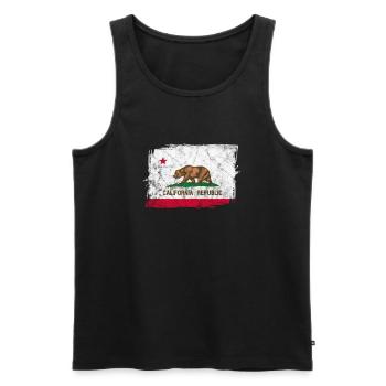 California USA Holidays America Cadeau - Débardeur bio Premium Homme - noir - Devant - Michal (187cm)