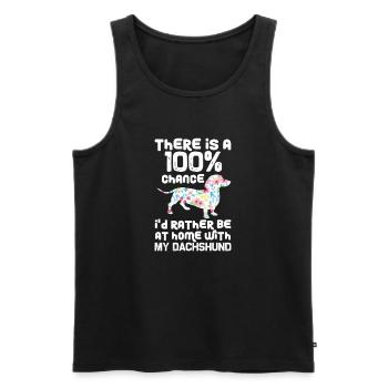 Dachshund Dog Dogs Dachshund Teckel Gift - Men's Premium Organic Tank Top - black - Front - AI Model Male 178 light (178cm)