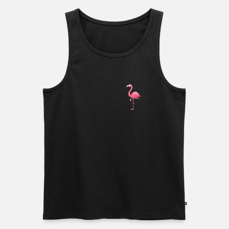 Flamingo - Männer Premium Bio Tank Top - Schwarz