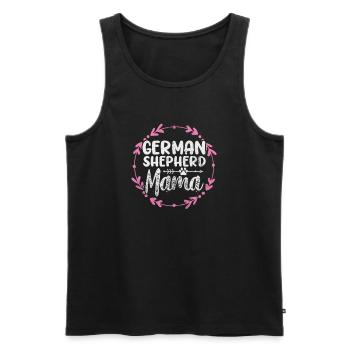 Berger allemand Mère Chien Chiens Cadeau - Débardeur bio Premium Homme - noir - Devant - Michal (187cm)