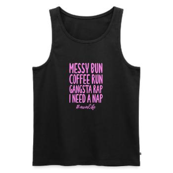 Hip Hop Mutter Rap Musik Rapper Kaffee Geschenk - Männer Premium Bio Tank Top - Schwarz - Vorne - AI Model Male 178 light (178cm)
