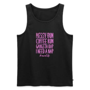 Hip Hop Mutter - Männer Premium Bio Tank Top - Schwarz - Vorne - AI Model Male 178 light (178cm)