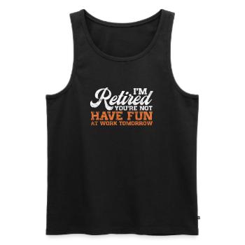 Retirement - Men's Premium Organic Tank Top - black - Front - Michal (187cm)