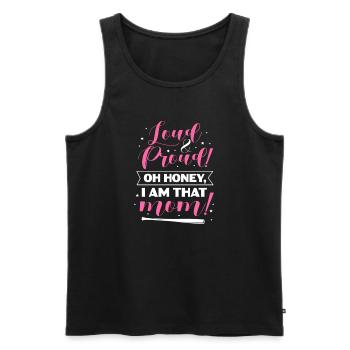 Softball Mutter Baseball Tochter Sohn Geschenk - Männer Premium Bio Tank Top - Schwarz - Vorne - Michal (187cm)