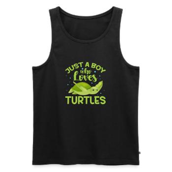 Turtle Turtle Sea Sea Creatures Gift - Men's Premium Organic Tank Top - black - Front - Michal (187cm)