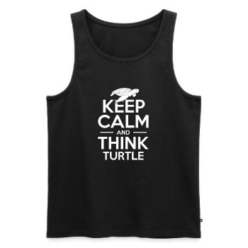 Turtle Turtle Sea Sea Creatures Gift - Men's Premium Organic Tank Top - black - Front - Michal (187cm)