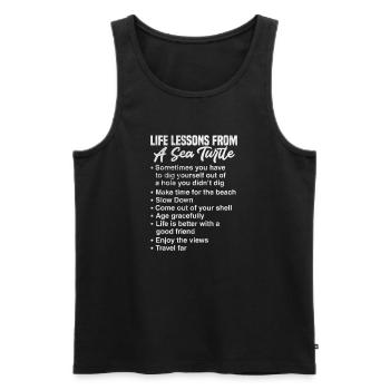 Turtle - Men's Premium Organic Tank Top - black - Front - Michal (187cm)