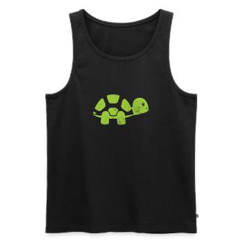 Turtle - Men's Premium Organic Tank Top - black - Front - Michal (187cm)