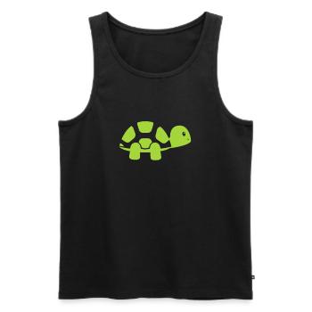 Schildkröte Turtle Meer Meeresbewohner Geschenk - Männer Premium Bio Tank Top - Schwarz - Vorne - Michal (187cm)