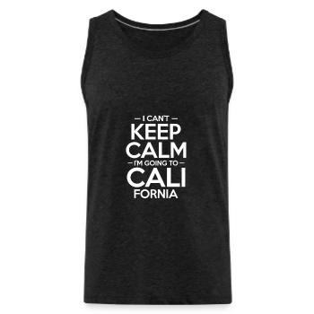 Kalifornien - Männer Premium Bio Tank Top - Anthrazit - Vorne - Alexander (188cm)