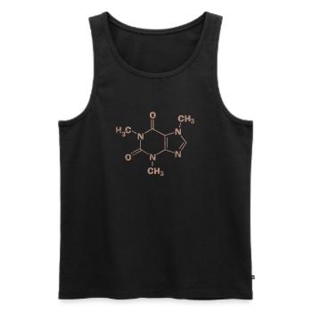 Coffee - Men's Premium Organic Tank Top - black - Front - AI Model Male 178 light (178cm)