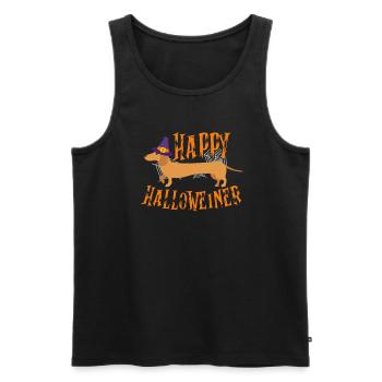 Dachshund Halloween - Men's Premium Organic Tank Top - black - Front - AI Model Male 178 light (178cm)