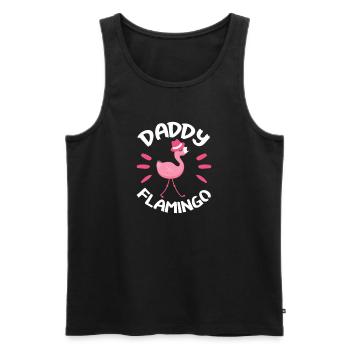Flamingo Father Pink Bird Father's Day Gift - Men's Premium Organic Tank Top - black - Front - AI Model Male 178 light (178cm)