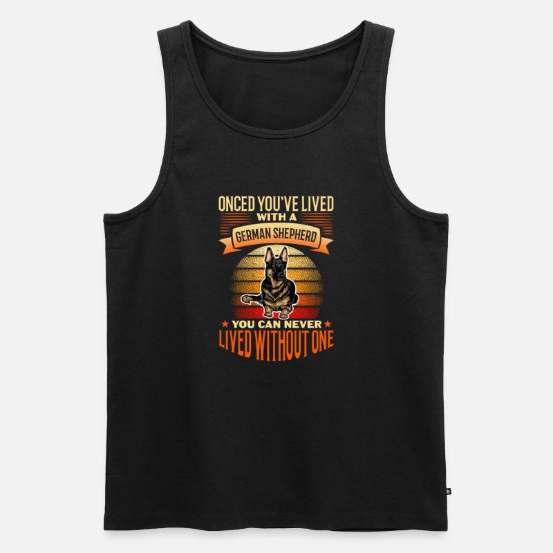 Deutscher Schäferhund - Männer Premium Bio Tank Top - Schwarz