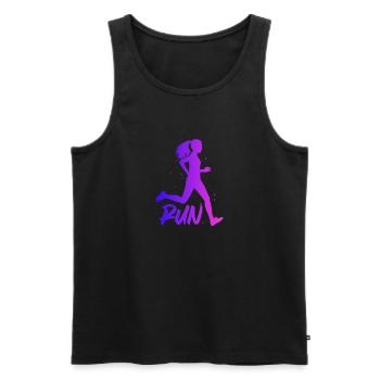 Run - Men's Premium Organic Tank Top - black - Front - Michal (187cm)