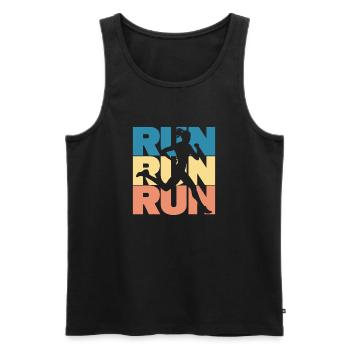 Courir - Débardeur bio Premium Homme - noir - Devant - Michal (187cm)