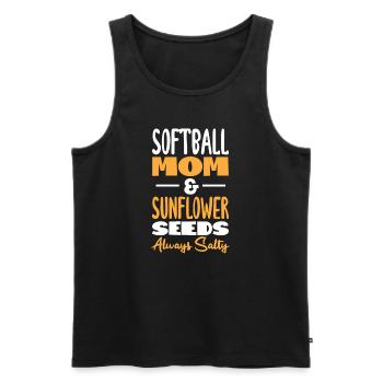 Softball Maman Baseball Fille Fils Cadeau - Débardeur bio Premium Homme - noir - Devant - Michal (187cm)
