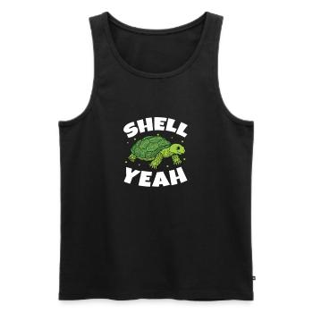 Schildkröte Turtle Meer Meeresbewohner Geschenk - Männer Premium Bio Tank Top - Schwarz - Vorne - Michal (187cm)
