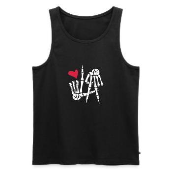 Los Angeles - Männer Premium Bio Tank Top - Schwarz - Vorne - AI Model Male 178 light (178cm)