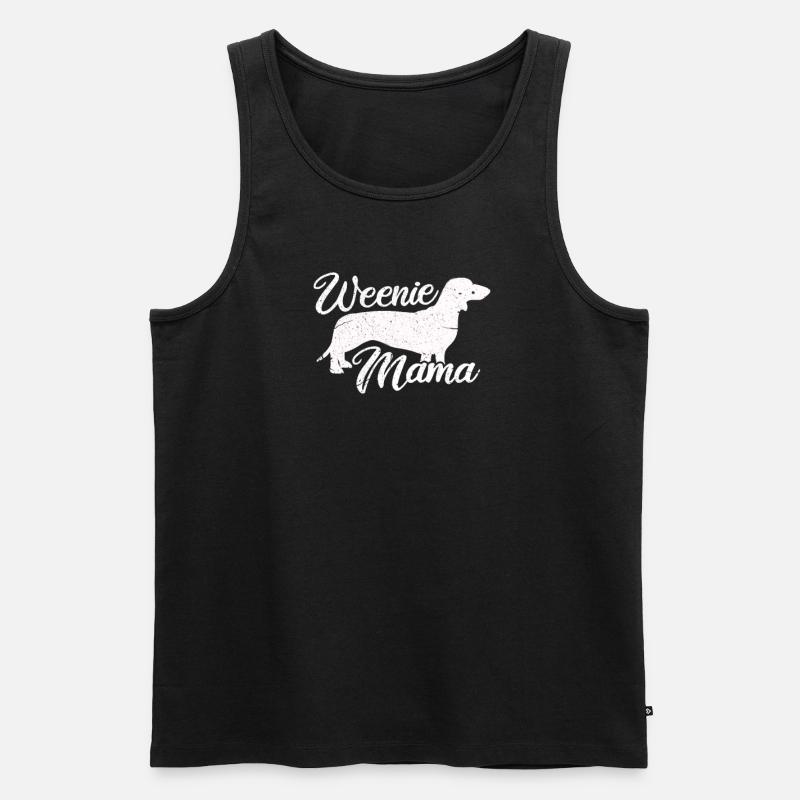 Dackel Mama - Männer Premium Bio Tank Top - Schwarz