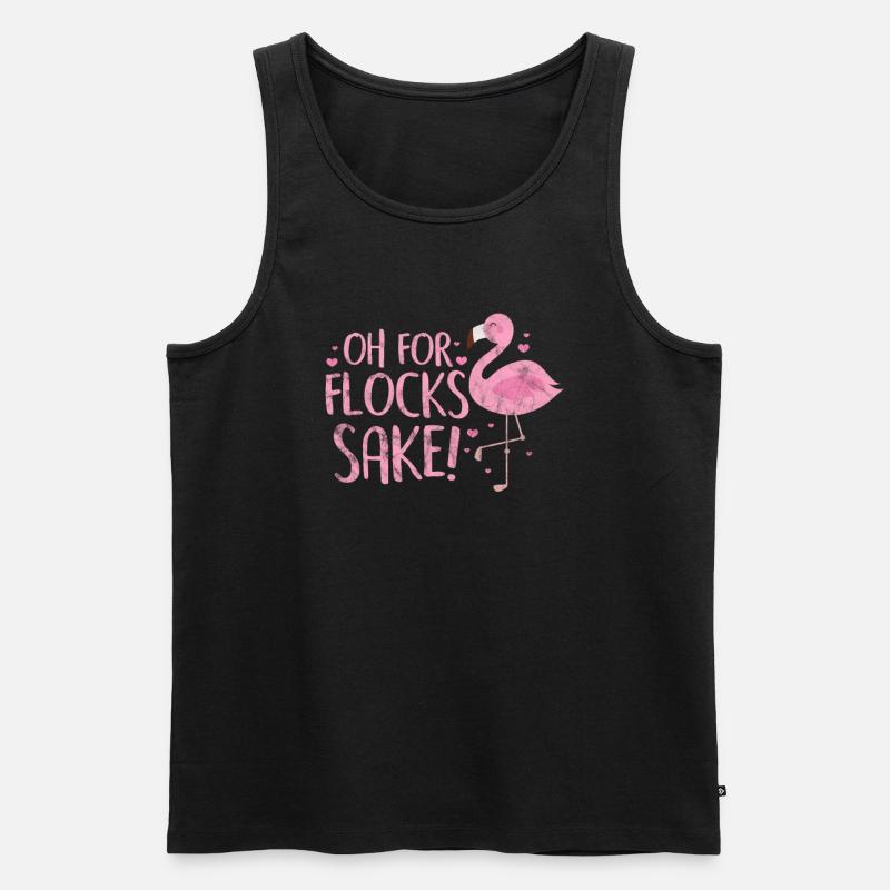 Flamingo - Männer Premium Bio Tank Top - Schwarz