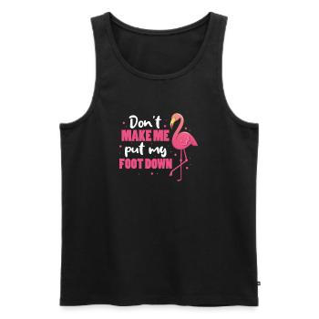 Flamingo Pink Bird Zoo Summer Holiday Gift - Men's Premium Organic Tank Top - black - Front - AI Model Male 178 light (178cm)