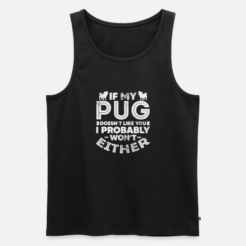 Mops - Männer Premium Bio Tank Top - Schwarz