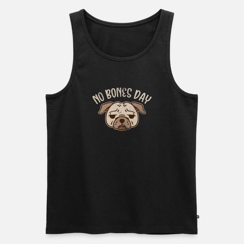 Mops - Männer Premium Bio Tank Top - Schwarz