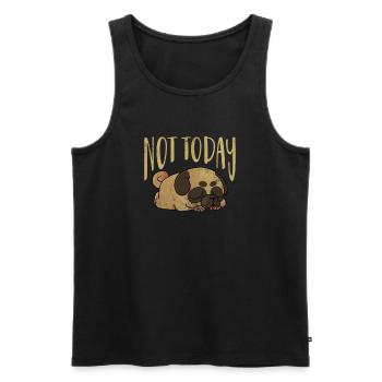 Mops - Männer Premium Bio Tank Top - Schwarz - Vorne - Michal (187cm)