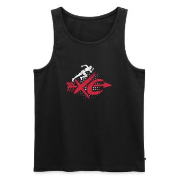 Running Runner Jogging Jogging Runner Cadeau - Débardeur bio Premium Homme - noir - Devant - Michal (187cm)